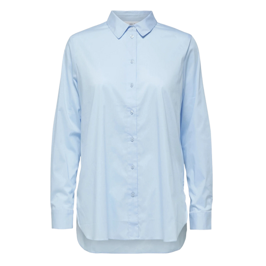 Ori LS Side Zip Shirt, Cashmere Blue