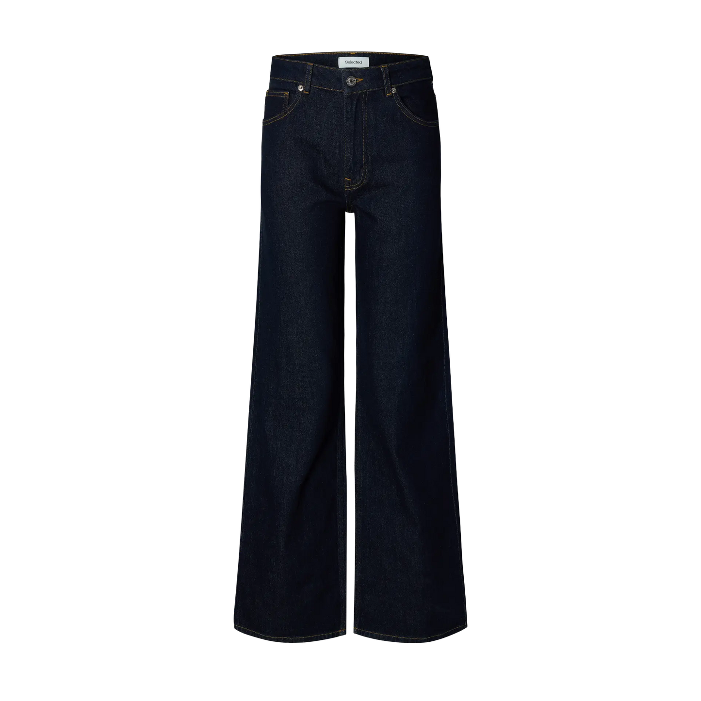 Selected Wide Bea-Kori Jeans, Dark Blue Denim