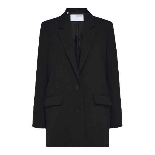 Selected Rita relaxed blazer, Black