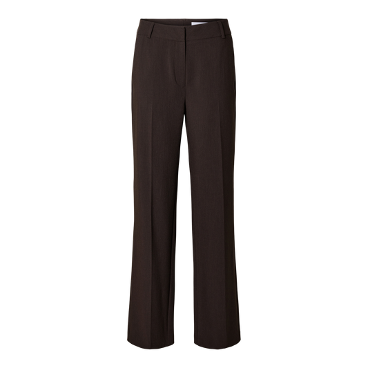 Selected Rita Wide Pant, Coffee Bean