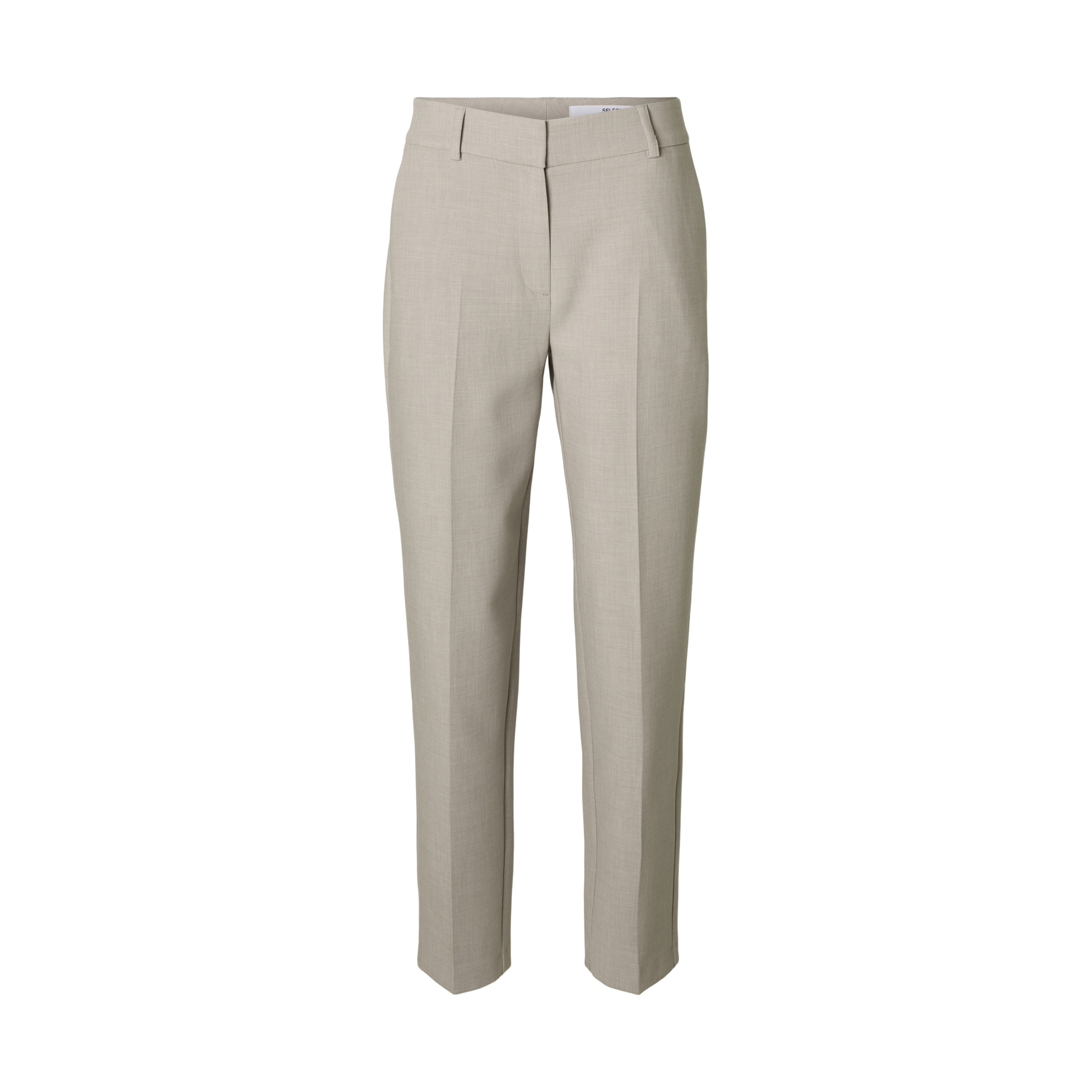 Selected Rita MW Cropped Pant, Island Fossil Melange