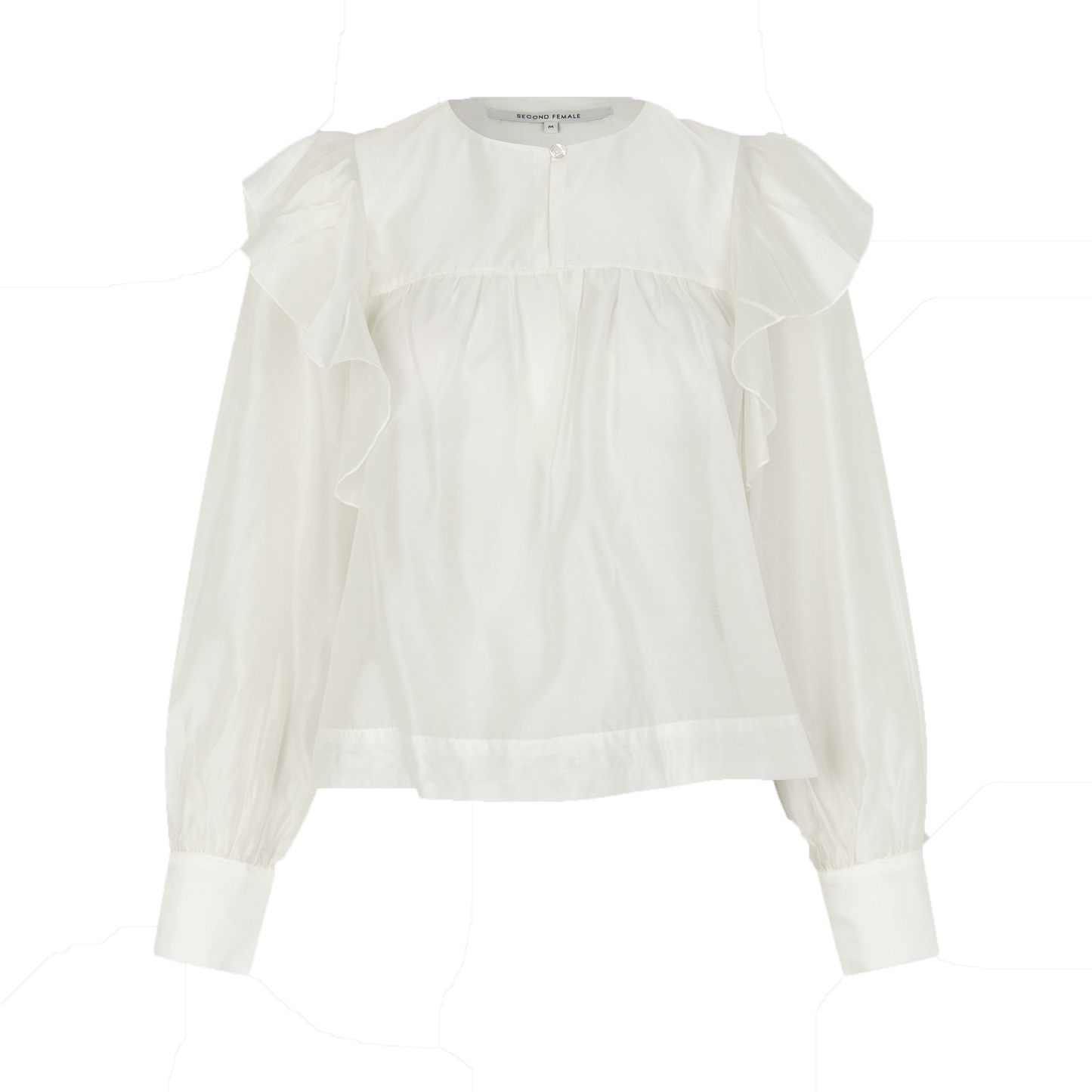 Second Female Dream Ruffle Blouse, Jet Stream