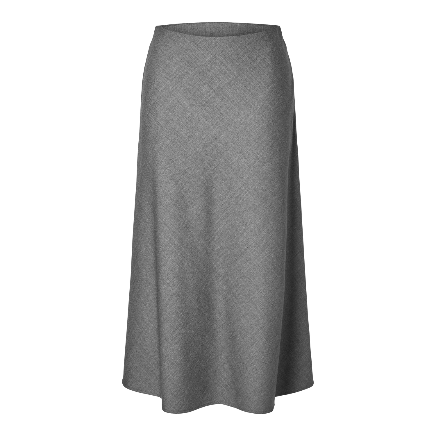 Selected Rivine-Lena Midi Skirt, Grey Melange