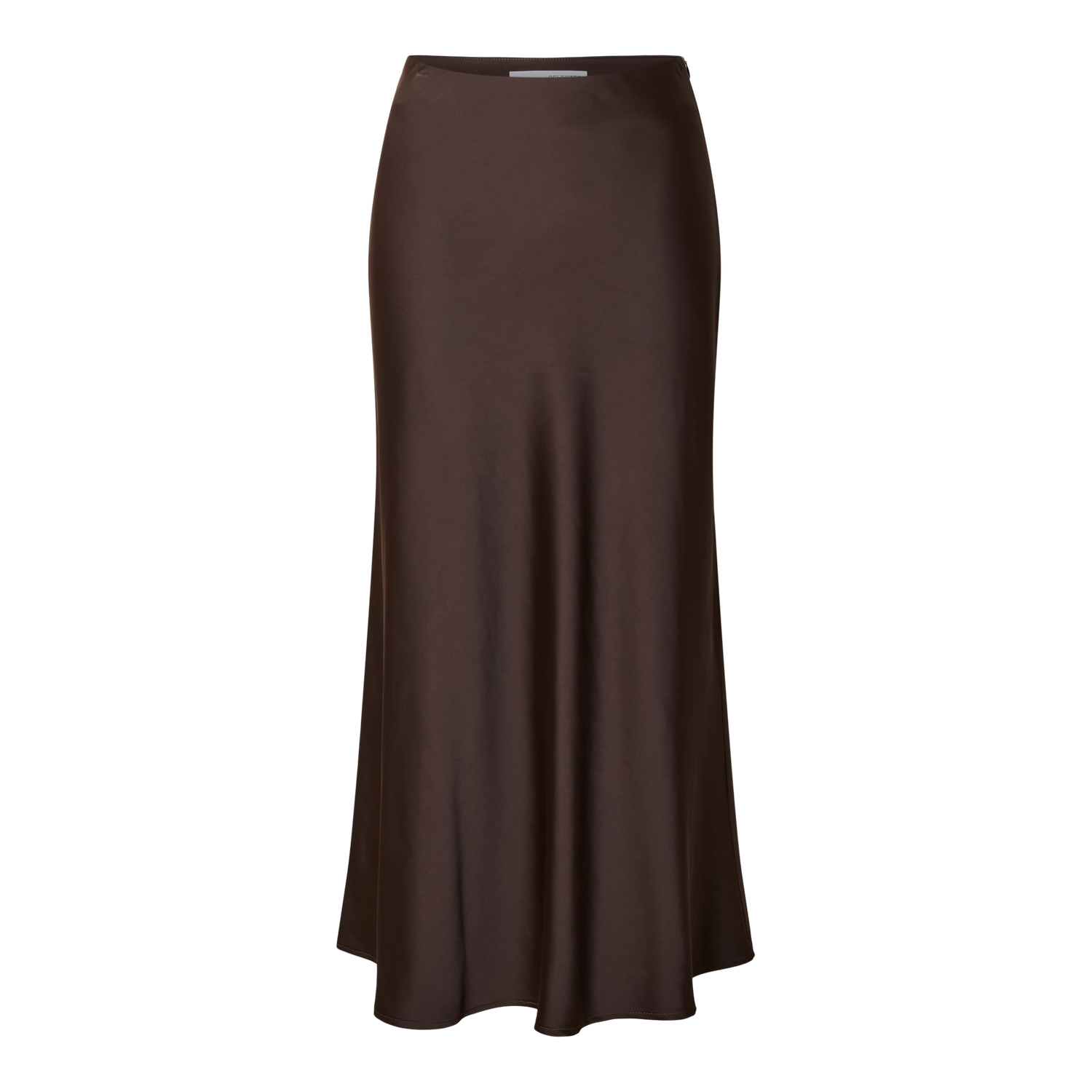 Selected Lena Midi Skirt, Coffee Bean