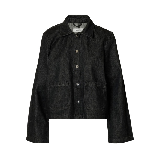 Selected Lyra-Bora Denim Shirt, Black Denim