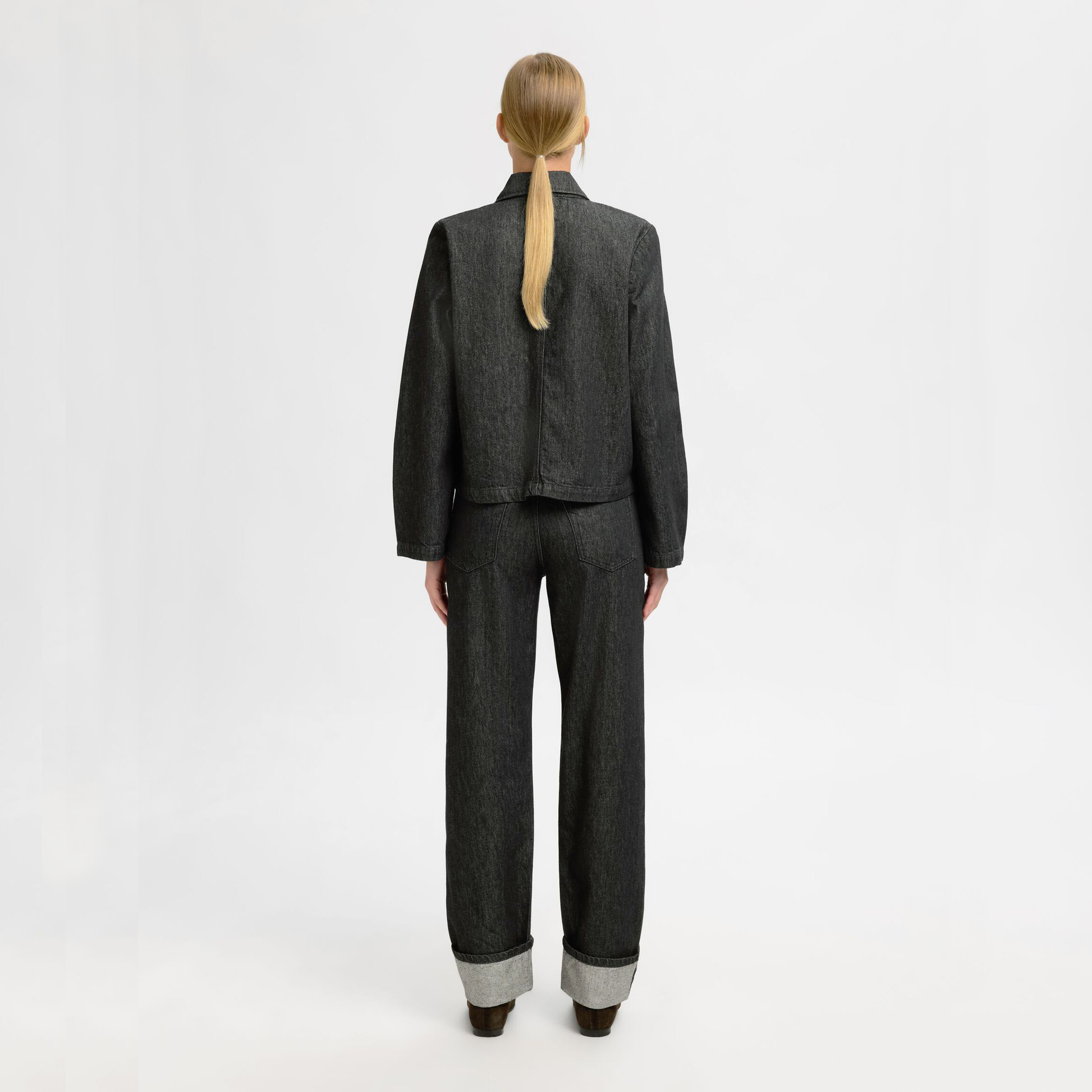 Selected Lyra-Bora Denim Shirt, Black Denim