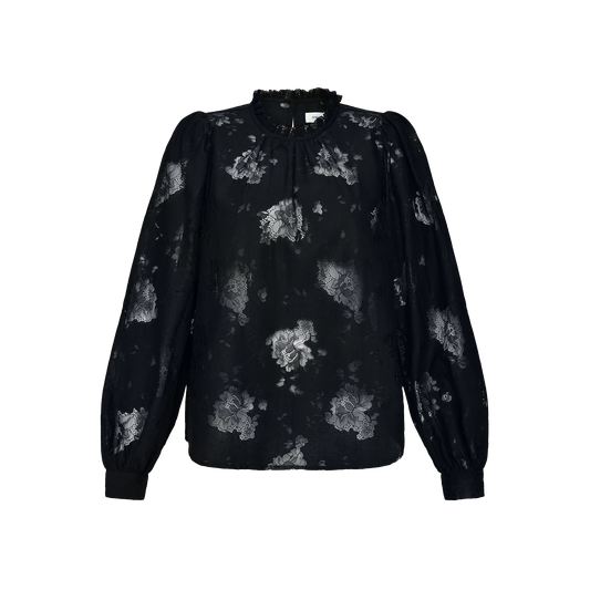 Sofie Schnoor Skjorte med blomsterprint, Black