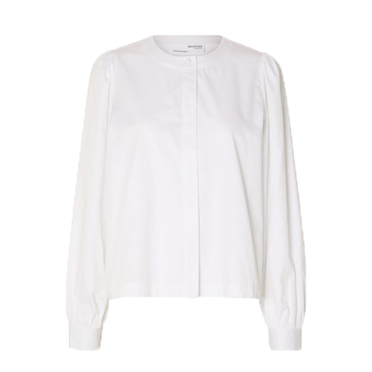 Selected Lianne Cotton Shirt, White