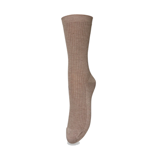 Beck Söndergaard Telma Solid Sock, Beige Melange