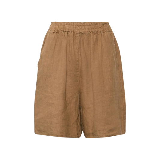 Tiffany Tracy, Shorts, Linen, Light Brown