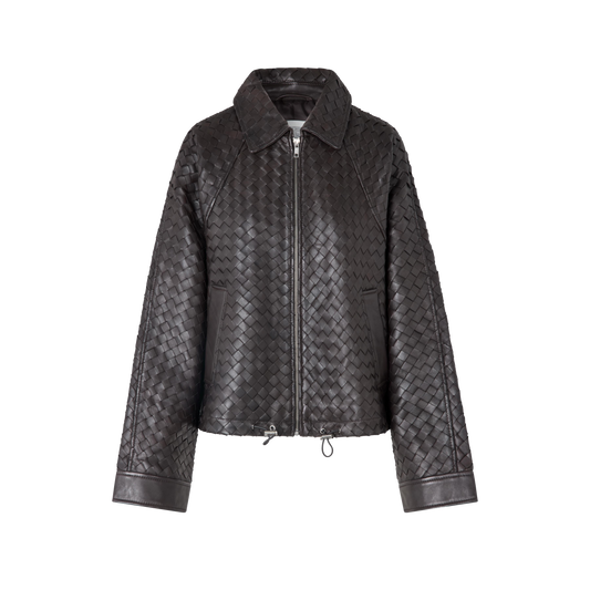 Second Female Vermont Leather Jacket, Chocolate Torte