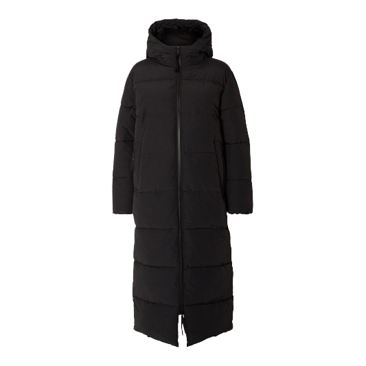 Selected Janina long puffer coat, Black