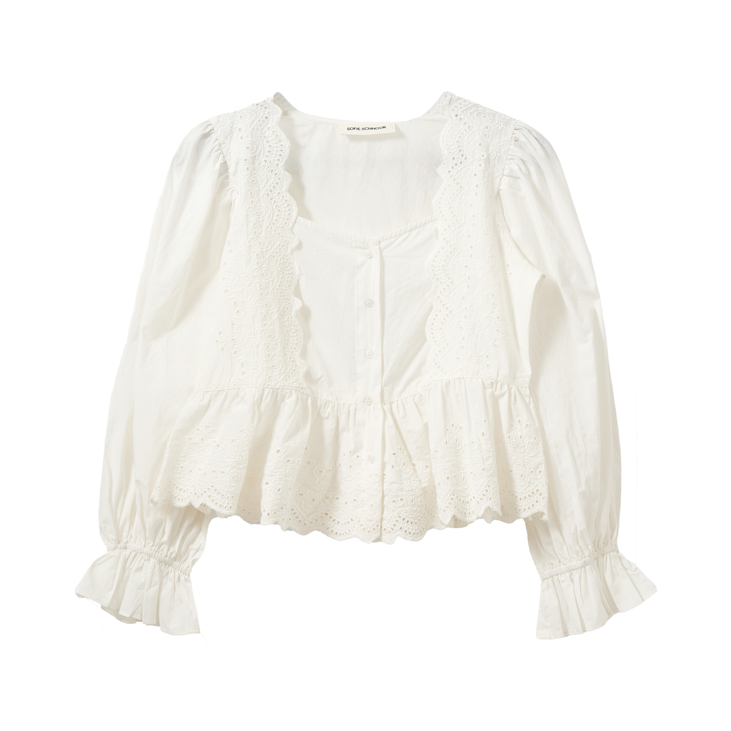 Sofie Schnoor Aria Broderie Anglaise Shirt, Off White