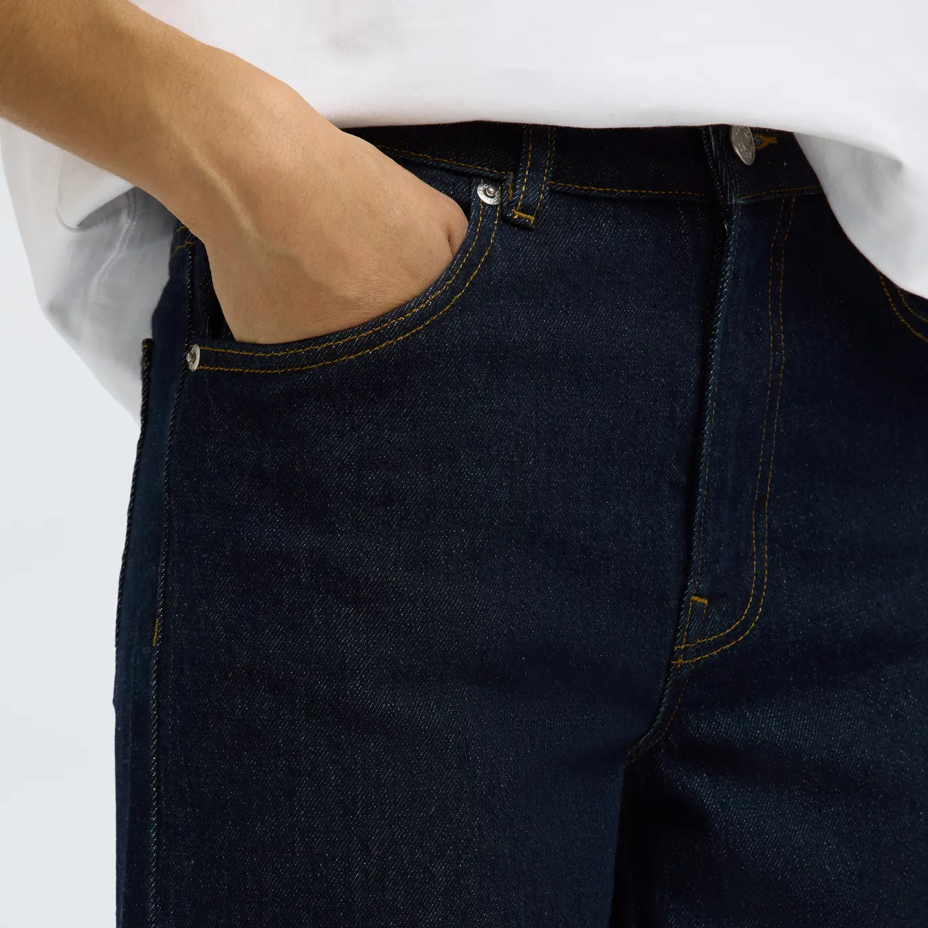 Selected Wide Bea-Kori Jeans, Dark Blue Denim