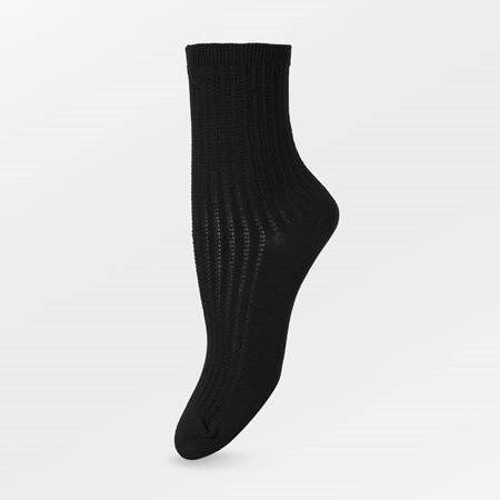 Helga Crochet Sock, Black