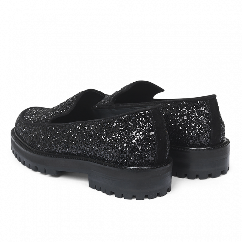 Angulus 1636 - Loafer med glitter, sort